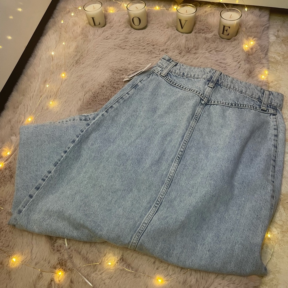 Long denim skirt